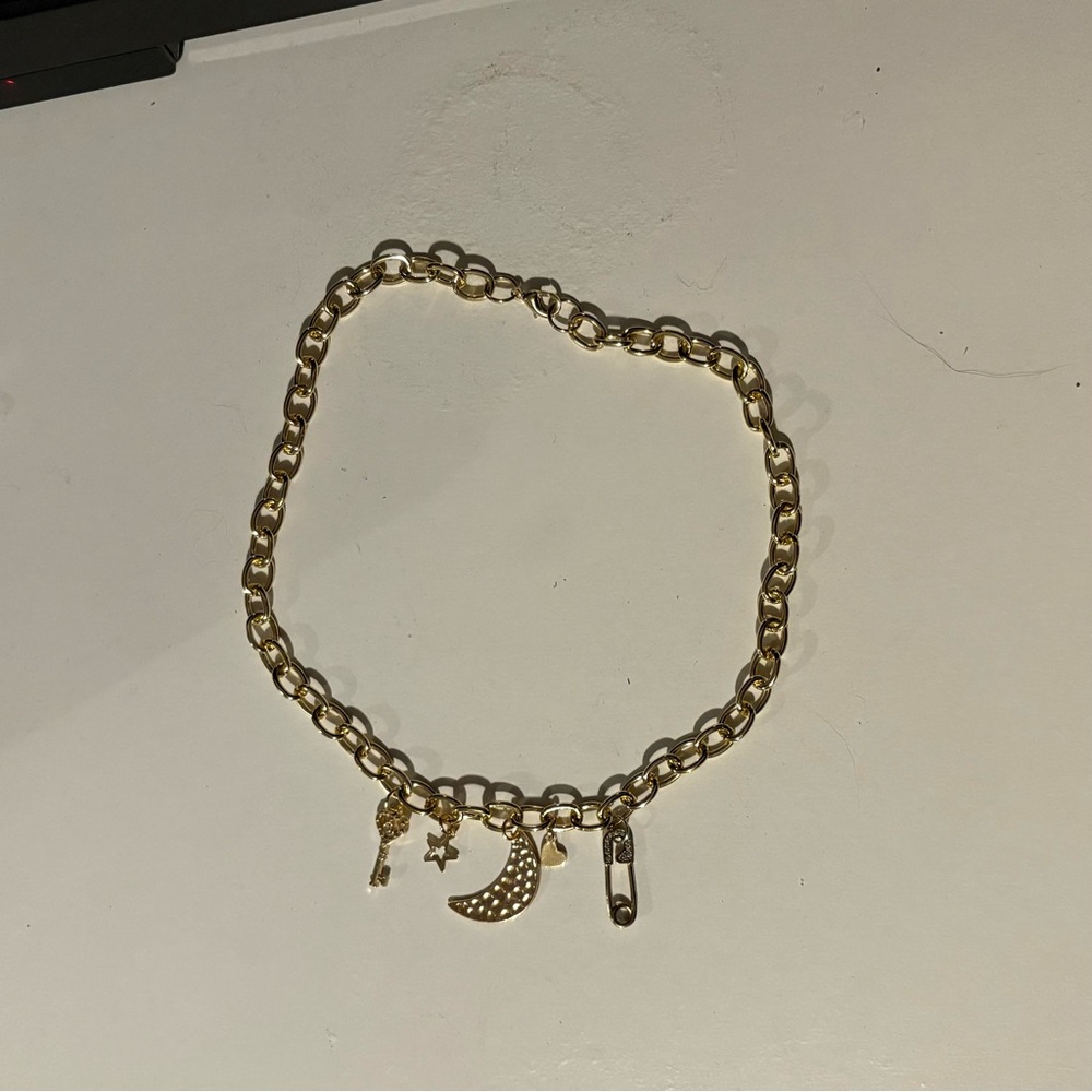 Handmade Gold Charm Necklace
